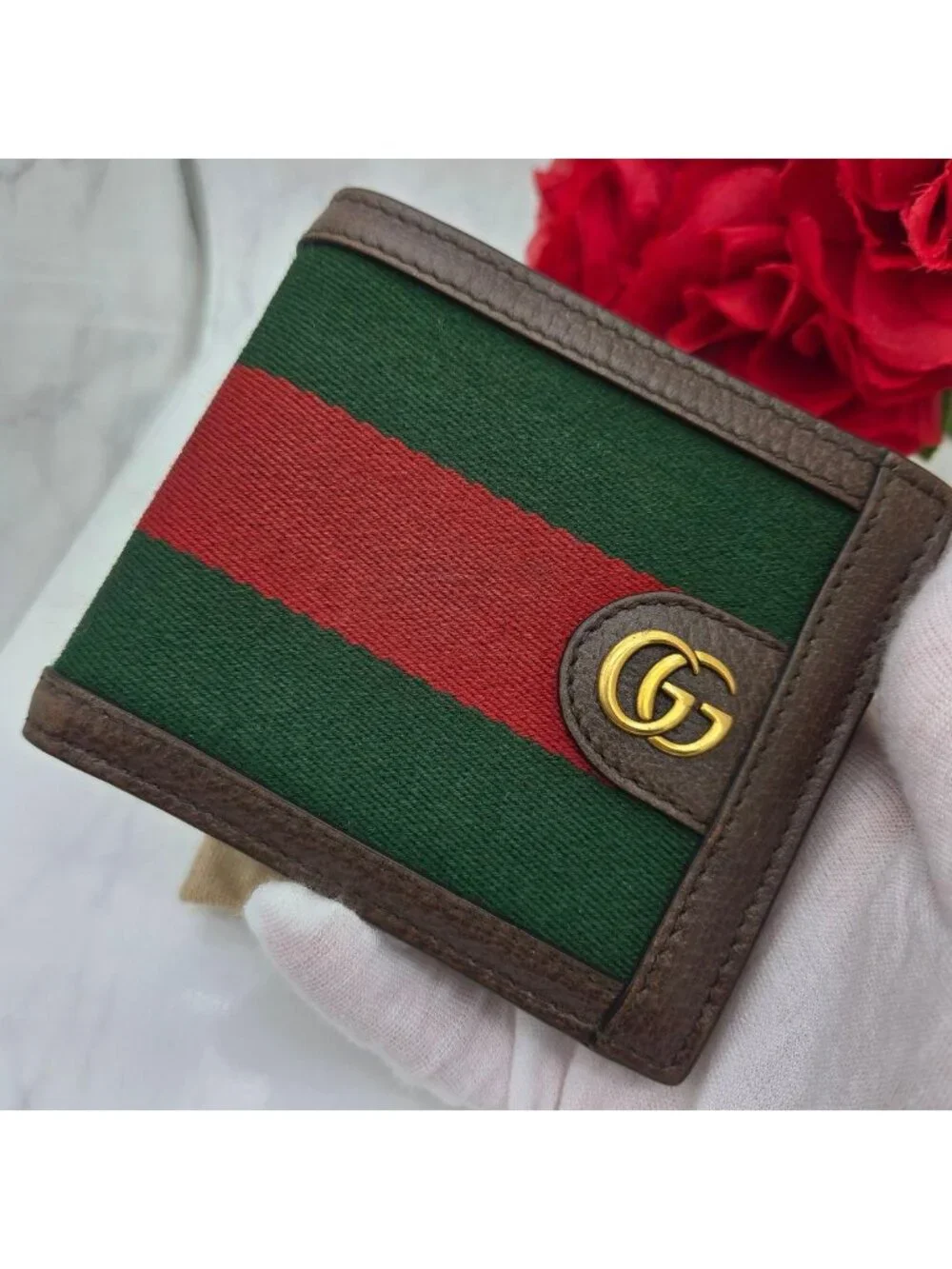 Gucci Fold Wallet Sherry Line GG